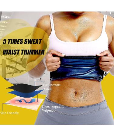 SDKSEOM Sweat Waist Trimmer Sauna Belt for Women - Plus Size Small-Medium - Upgrade Blue for Belly Fat Loss - Buy Online on GoSupps.com