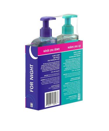 Clean & Clear Day & Night Face Cleanser Set - Morning Burst Hydrating & Night Relaxing Deep Cleansing - Oil-Free, Non-Comedogenic - 2 x 8 fl. oz - Buy Online on GoSupps.com