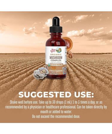 MaryRuth's USDA Organic Mushroom Complex Liquid Drops | Immune Support, Cognitive Function, & Stress Relief | Non-GMO, Vegan, Alcohol-Free Tincture - 1oz - Buy Online on GoSupps.com