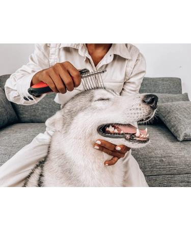 Tuff Pupper Detangling Comb | Dematting Tool for Dogs & Cats | Safely Remove Knots and Mats | Ergonomic Handle for Precision Control - Buy Online on GoSupps.com