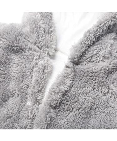Haokaini Newborn Bear Warmer Snowsuit Romper | Cotton Fleece | 3-6 Months | Grey - Buy Online on GoSupps.com