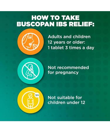 Buscopan IBS Relief Tablets - Fast-Acting Pain and Cramp Relief for IBS - 20 Tablets - Buy Online on GoSupps.com