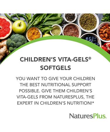 Nature's Plus Children's Vita-Gels Multivitamin - Natural Orange, 90 Softgels | Optimal Growth & Immunity - Buy Online on GoSupps.com
