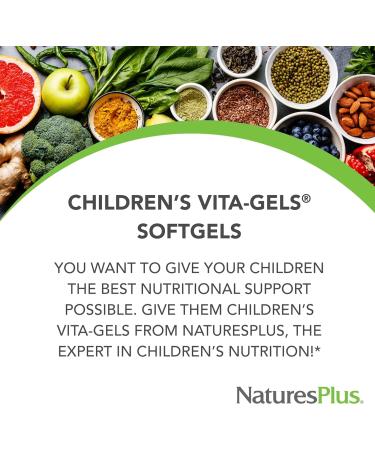 NaturesPlus Childrens Vita-Gels - 180 Easy to Swallow Softgels - Natural Orange Flavor - Multivitamin for Kids - Gluten-Free - Buy Online on GoSupps.com