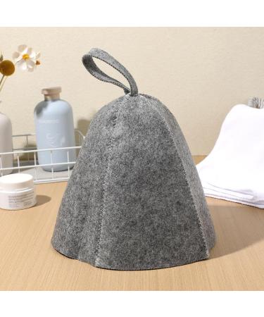 Tofficu 4-Piece Wool Sauna Hat Set | Felt Bathing Cap for Sauna & Shower | Russian Banya Head Protection (Gray) - Buy Online on GoSupps.com