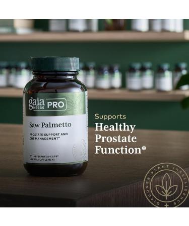 GAIA HERBS PRO Saw Palmetto PRO - Healthy Prostate Gland Support Supplement* - Herbal Supplement with Saw Palmetto & Sunflower Seed - Vegan Gluten-Free Soy-Free - 60 Liquid Phyto-Caps (60 Servings) - Buy Online on GoSupps.com