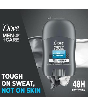 DOVE MEN + CARE Antiperspirant Deodorant Stick 6 Pack - Travel Size Clean Comfort 48-Hour Sweat & Odor Protection 0.5 oz Each - Buy Online on GoSupps.com