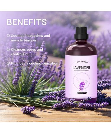 Lavender Essential Oil - Huge 4 Fl Oz - 100% Pure and Natural - Premium Grade Essential Oil for waterless Diffuser and Oil Diffuser - Buy Online on GoSupps.com
