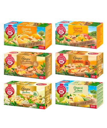 DEKOND Ginger Tea Collection XXL Teapot (6 x 20 Bags) - Ginger Tea Collection (Dekond gift) - 220g