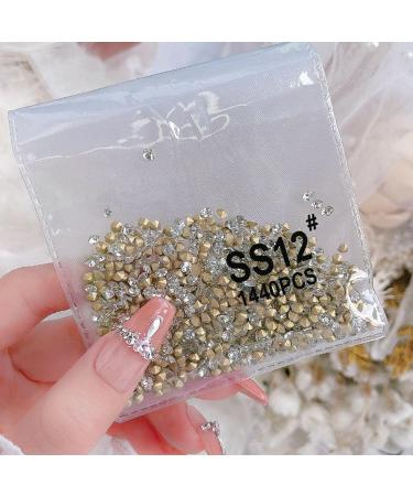 FEIlei Clear Nail Rhinestones 3D Nail Gems Nail Diamonds Pointed Back Nail Stones - Buy Online on GoSupps.com