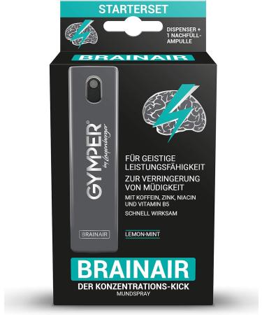 Buy GYMPER by Layenberger Brainair Starter Mouth Spray - Lemon-Mint Energy Kick Ampoules (2 x 10ml) for Boosting Energy - International Shipping Available - Buy Online on GoSupps.com