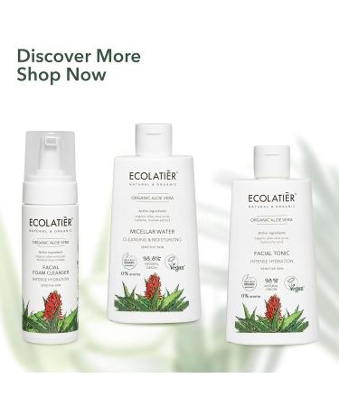 Organic Aloe Vera Facial Foam Cleanser 98.6% Natural Vegan & Hydrating for Sensitive Skin | Intense Hydration Face Wash (5.1 Fl Oz - Buy Online on GoSupps.com
