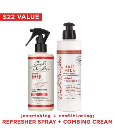 Carols Daughter Hair Milk Gift Set: Curl Refresher Spray & Hair Detangler for Natural Curly Hair with Agave Nectar and Olive Oil - Define Curls & Control Frizz All Day - Buy Online on GoSupps.com