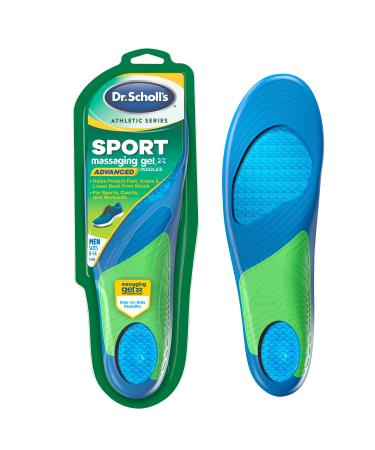 Dr. Scholls Sport Insoles Superior Shock Absorption and Arch Support to Reduce Muscle Fatigue and Stress on Lower Body Joints (for Men's 8-14, also available for Women's 6-10), 1 Pair 1 Pair (Pack of 1) 1 Pair (Men's 8-14) Insoles