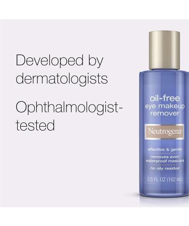 Neutrogena Oil-Free Liquid Eye Makeup Remover 5.5 fl. oz - Residue-Free, Non-Greasy, Gentle & Skin-Soothing with Aloe & Cucumber Extract - Buy Online on GoSupps.com