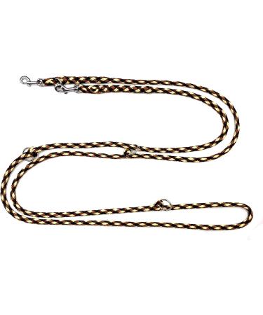 Lightweight 4-Way Adjustable Dog Linen for Small Dogs up to 15kg - 2.80m Robust Leash in Brownie (Black-Brown Beige) - Buy Online on GoSupps.com