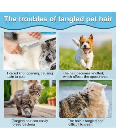 Adiwo Pet Knotting Comb - 2-Piece Steel Blade Tool for Cat Undercoat Removal | Best Knot Removal for Pets - Buy Online on GoSupps.com