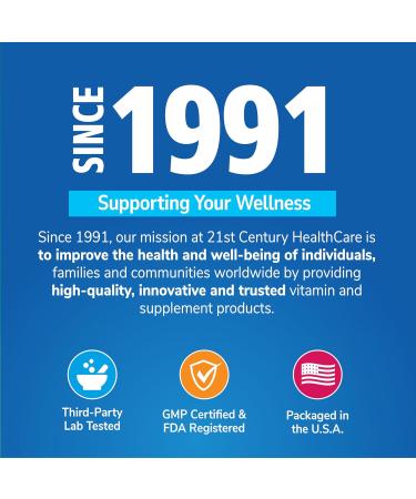 21st Century GLP-1 Daily Support Supplement (60 Count), Weight Management, Exercise, & Daily Metabolism Health Support, Vegetarian Capsules with Turmeric, Barberry, & Green Tea Extract, Gluten-Free - Buy Online on GoSupps.com