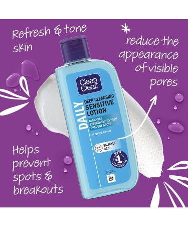 Clean & Clear Deep Cleansing Lotion for Sensitive Skin 200ml - Gentle Face Cleanser (Pack of 1) - Buy Online on GoSupps.com