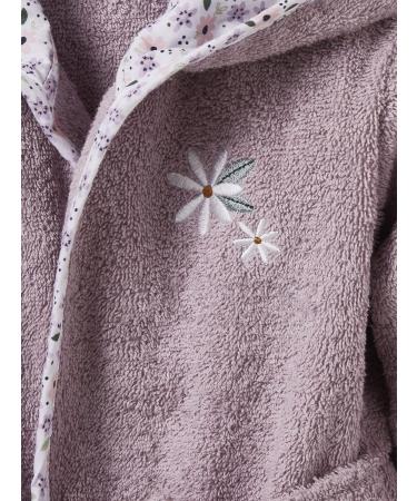 Buy Vertbaudet Girls Baby Bathrobe 'Flower Magic' Oeko-Tex 74 in Purple - Soft & Stylish Baby Robes for International Shipping - Buy Online on GoSupps.com