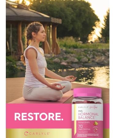 Carlyle Hormonal Balance for Women | PMS Relief Supplement | 70 Vegan Gummies | Non-GMO Gluten Free with Iron - Buy Online on GoSupps.com