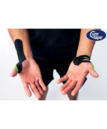 Curtape Sports Kinesiology Tape - 25% More Adhesive | Waterproof & Latex-Free | T V Certified - Black 5cm x 5m for Injury Support - Buy Online on GoSupps.com