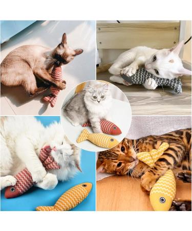 3PC Catnip Fish Toys - 21cm Interactive Cat Toys for Play | Simulation Fish for Cats - Buy Online on GoSupps.com