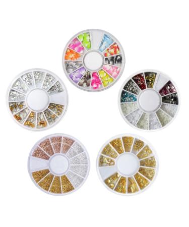 48 Sheet Water Transfer Nail Sticker Decals with Rhinestones, Metal Studs, Nail Files, Dotting Pen - Nail Art Tools Kit for DIY Manicure and Fingernail Designs - Buy Online on GoSupps.com