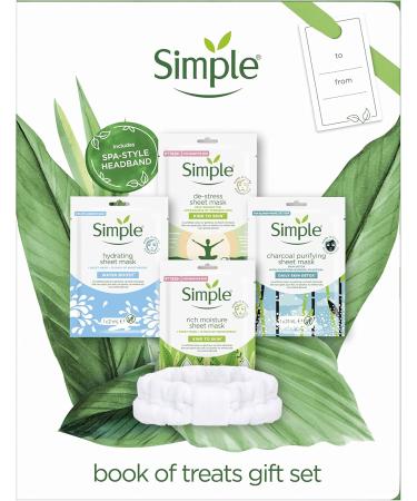 Simple Book of Treats Gift Set with a spa-style headband and face mask perfect set of gifts for her 4 piece - Buy Online on GoSupps.com