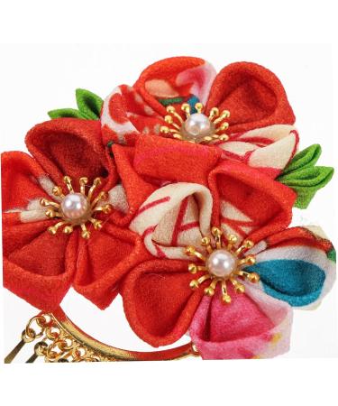 minkissy Hair Grips Japanese Kimono Hair Chopsticks Japanese Style Hair Flower Hair Clip Hair Barrettes Chinese New Year Hair Clip Hanfu Chinese Wedding Decoration Dynamic China Bride M Red - Buy Online on GoSupps.com