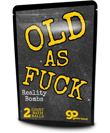 Old As F*ck Bath Bombs - Funny Men's Over The Hill Bath Balls - Handcrafted in USA (2 Count) - Buy Online on GoSupps.com