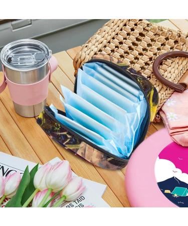Portable Jazz Guitar Sanitary Napkin Storage Bag - Stylish Menstrual Cup Pocket with Zipper for Women & Teens - Buy Online on GoSupps.com