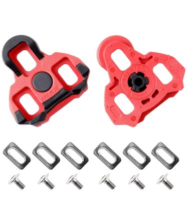 CyclingDeal Bike Cleats Compatible with Look Keo & Garmin Vector - Road Bike Bicycle Cleat Set - Wide Beam Design - NOT for Look Keo Blade Pedals 6 Degree Float