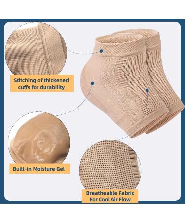 Cracked Heel Treatment Repair Socks - Premium Padded Compression Gel Sleeves for Dry Feet - 2 Pairs Spa Moisturizing Socks (One Size Fits Most - Buy Online on GoSupps.com