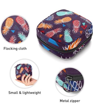 Portable Women's Bonds Still Pad Holder - Red Blue Orange Pineapple Triangle | Stylish Period Kit & Feminine Product Bag - Buy Online on GoSupps.com