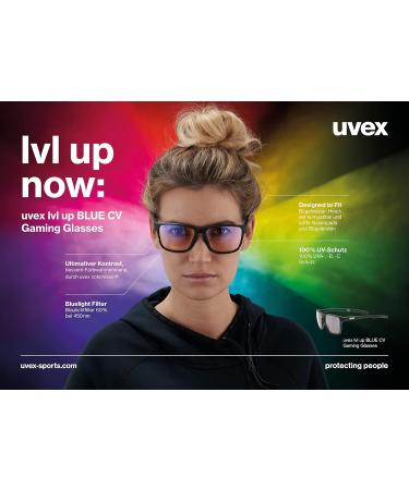 Buy uvex lvl up BLUE CV Gaming Glasses for Men & Women | Blue Light Filter | Contrast-Enhancing | Black Matt/Yellow | One Size - International Shipping Available - Buy Online on GoSupps.com
