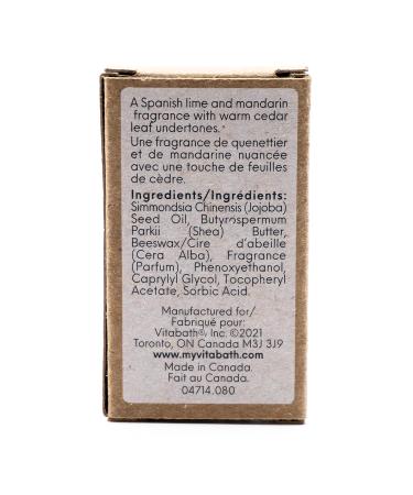 Vitabath Men's Lime & Cedarleaf Solid Cologne Refreshing Spicy Lime Juicy Mandarin & Earthy Cedar Leaf All Over Lasting Fragrance Natural Beeswax & Hemp - 0.5 oz Cedar Fresh Orange 0.5 Ounce (Pack of 1) - Buy Online on GoSupps.com