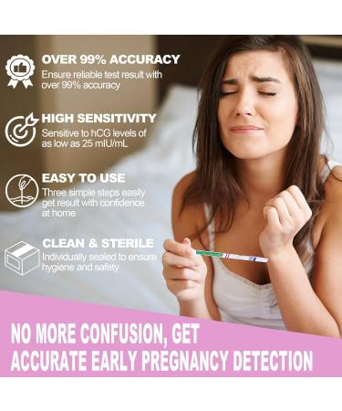 25 Sensitive HCG Pregnancy Test Strips - Accurate Home Testing for Early Pregnancy with Over 99% Accuracy - Buy Online on GoSupps.com