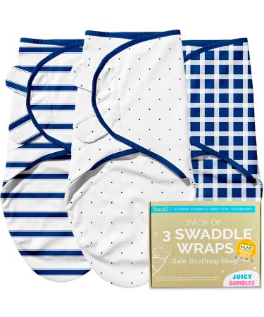 Juicy Bumbles Swaddle Blanket 0-3 Months - 100% Cotton Baby Swaddle Wrap Newborn - Set of 3 Swaddle Wrap - Baby Essentials for Newborn Baby Boy and Girl Checks and Squares Small: 0-3 Months - Buy Online on GoSupps.com