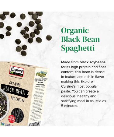 EXPLORE CUISINE Organic Black Bean Spaghetti Pasta - 8 OZ - Buy Online on GoSupps.com