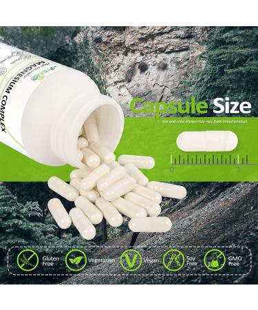 High Absorption Magnesium Supplement Complex - 90 Veg Caps | Non-GMO, Vegan, Gluten & Soy Free - Buy Online on GoSupps.com