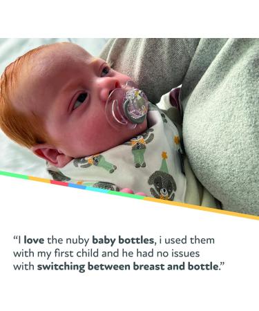 Nuby Newborn Baby Bottle Starter Set with Teats, Brush, Soother, Bib, and Teether - Buy Online on GoSupps.com