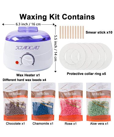 Waxing Kit with Hard Wax Beans for Painless Hair Removal - At Home Waxing Kit for Sensitive Skin - Includes Wax Warmer, Applicator Sticks - Ideal for Eyebrows, Armpits, Bikini, Brazilian - Women Men - Buy Online on GoSupps.com
