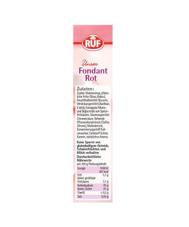 Red Fondant for Cake Decorating - Palm Oil-Free Gluten-Free Perfect for Roses & Figures - 250g Pack - Buy Online on GoSupps.com