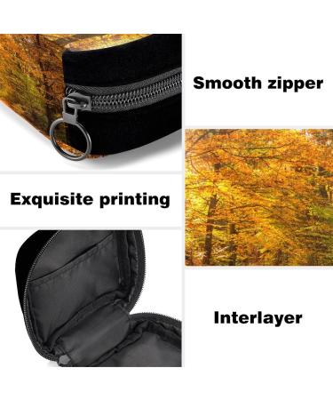 GIAPB Period Bag Sanitary Napkin Storage Pad Holder | Forest Maple Tree Makeup Pouch | Jungle Color3020 - Buy Online on GoSupps.com