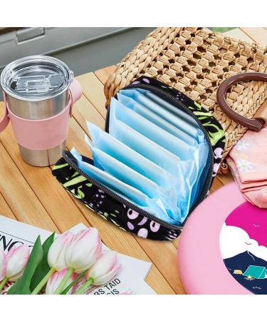 Vintage Grape Sanitary Napkin Storage Bag | Menstrual Cup & Makeup Organizer | Large Capacity Travel Pouch for Women - Buy Online on GoSupps.com