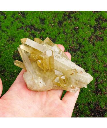 Natural Crystal Rough Natural Raw Calcite Crystal Cluster Geode Stone Irregular Specimen Gemstone Yellow Quartz Crystal Cluster for Reiki Home Decoration 400g (Color : 400g) - Buy Online on GoSupps.com