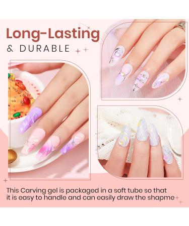  SUPWEE 3D Nail Art Gel 15g Transparent 3D Sculpture Multifunction DIY Painting 5D Nail Polish 3D Embossed Candy Nail Art Manicure Decoration - Buy Online on GoSupps.com