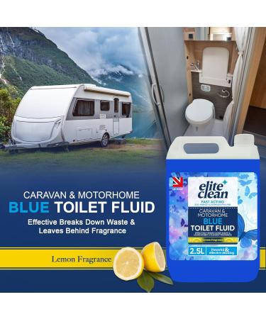 Elite Clean Caravan and Motorhome Toilet Cleaner | 2.5L Blue | Chemical Cleaning Fluid | 2.5L Pink Rinse Fluid Solution Cleaner | Motorhomes | Eco-Friendly | Formaldehyde Free - Buy Online on GoSupps.com