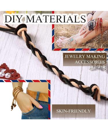 16.5 Yards Natural Flat Leather Cord for Shoes, Jewelry & DIY Crafts - Black, Brown - Buy Online on GoSupps.com